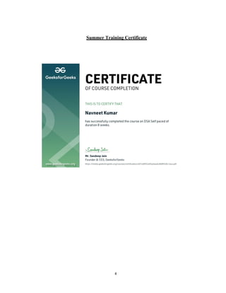 4
Summer Training Certificate
 