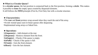 Comprehensive Guide to Queue Operations in Data Structures | PDF