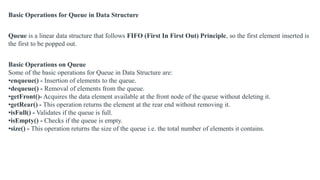 Comprehensive Guide to Queue Operations in Data Structures | PDF