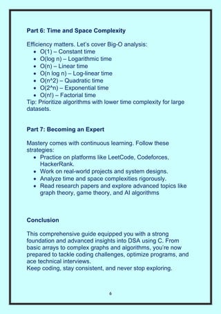 Data Structures and Algorithms (DSA) in C | PDF