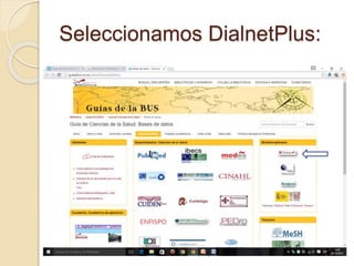 Seleccionamos DialnetPlus:
 