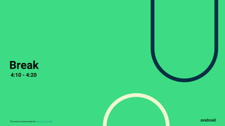 This work is licensed under the Apache 2.0 License
Break
4:10 - 4:20
 