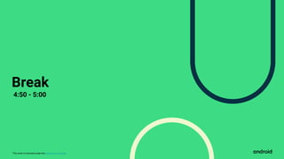 This work is licensed under the Apache 2.0 License
Break
4:50 - 5:00
 