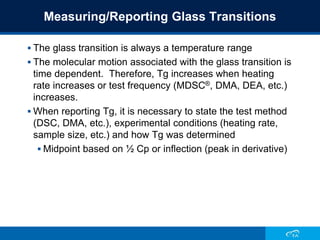 Glass Transition Analysis
Polystyrene
9.67mg
10°C/min
 