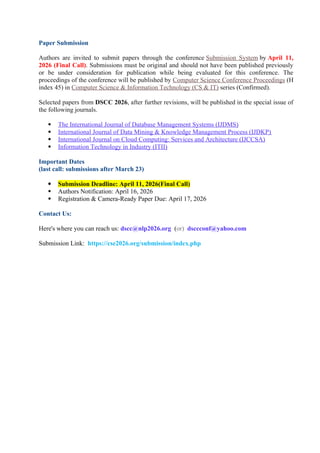 7th International Conference on Data Science and Cloud Computing (DSCC ...