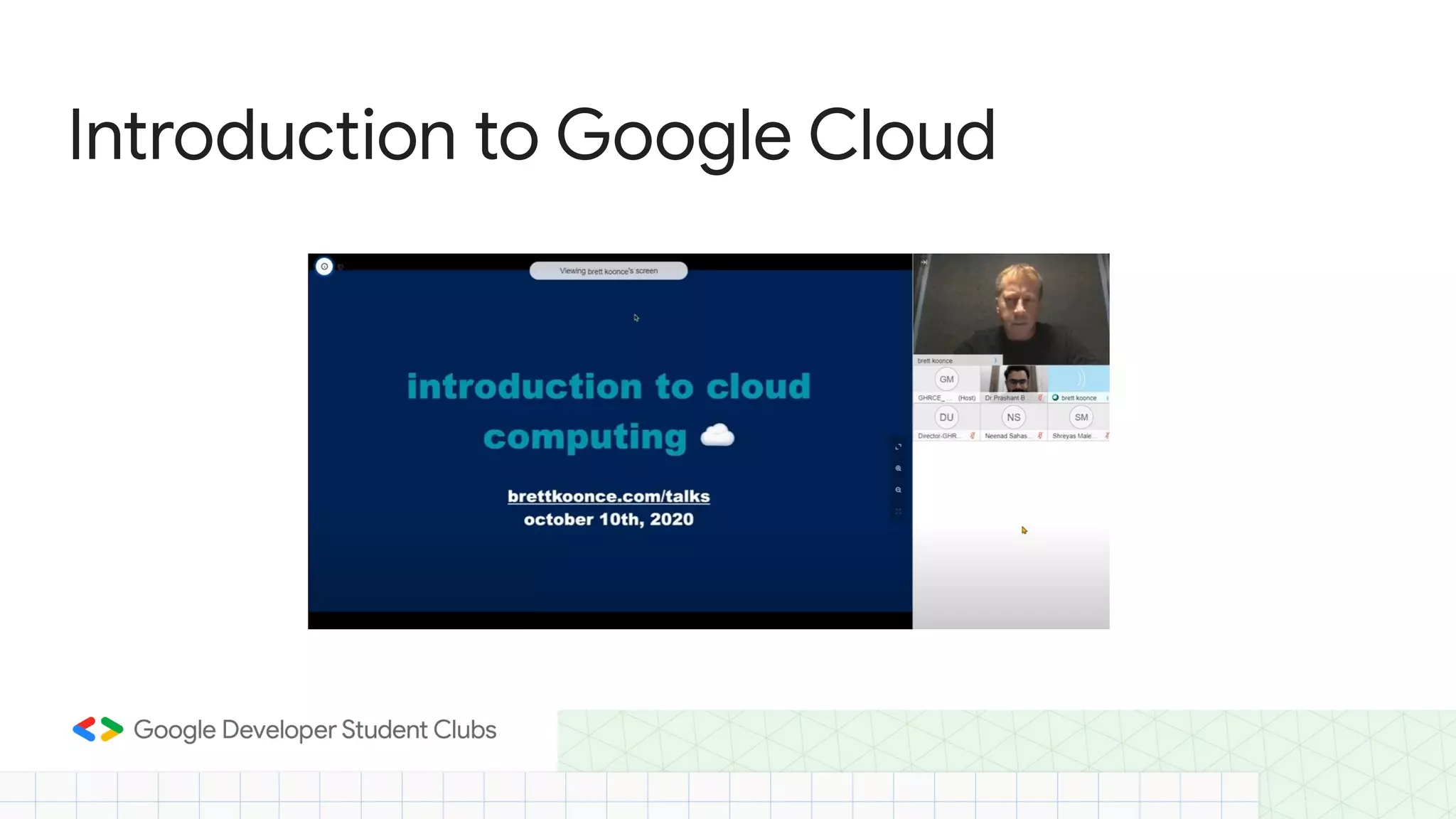 Introduction to Google Cloud
 