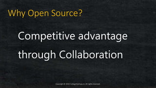 Competitive advantage
through Collaboration
Copyright © 2020 CollegeStartups.in, All rights reserved.
Why Open Source?
 