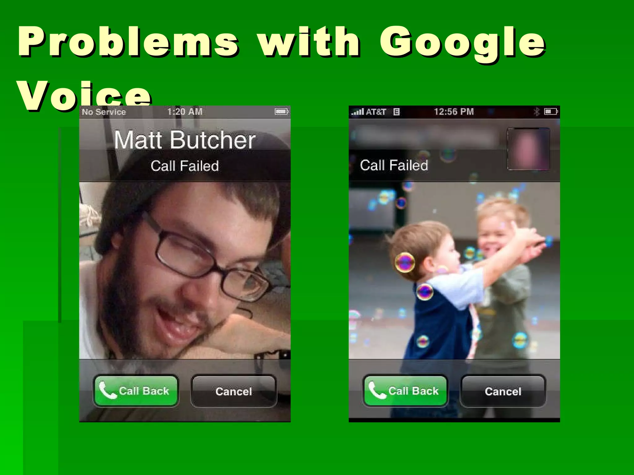 Problems with Google Voice 