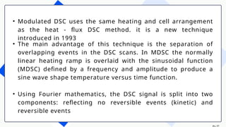 Dsc Module Basic Function DSC Instrumentation, Modulated & Hyper DSC ppt by M Chandrakanth.pptx