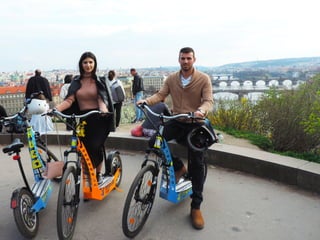 Prague best view point on scooter tour