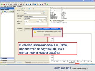 8 800 200 4225   www.intertech-corp.ru В случае возникновения ошибок появляется предупреждение с описанием и кодом ошибки 