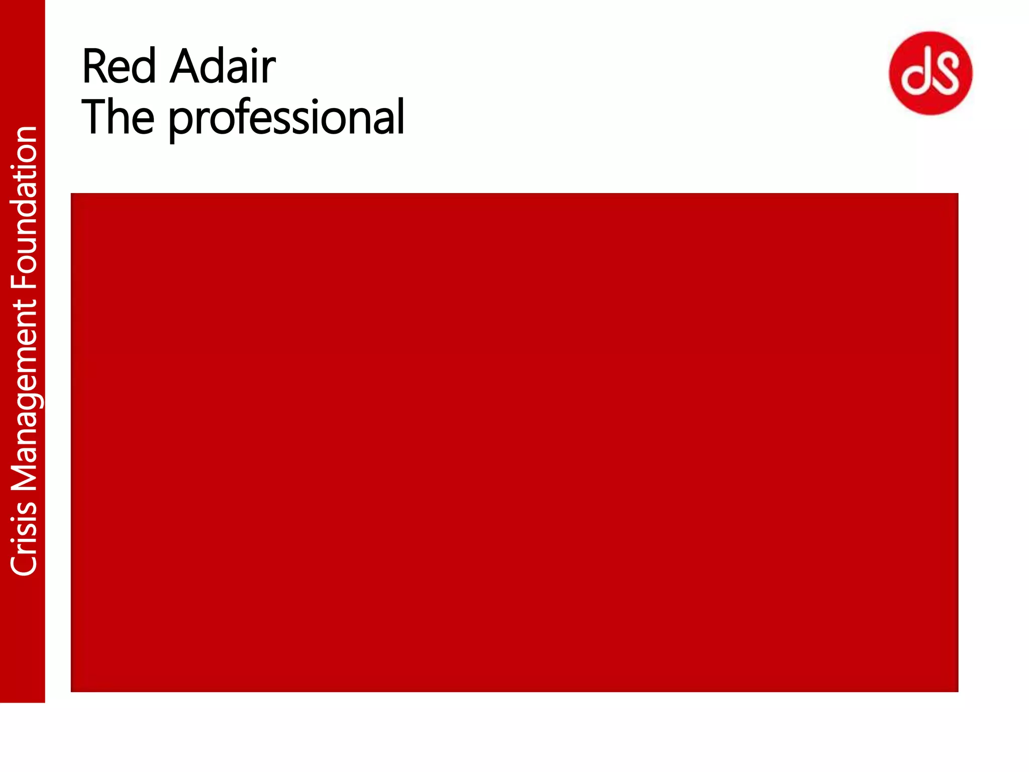 CrisisManagementFoundation
Red Adair
The professional
 