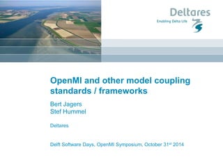 Delft Software Days, OpenMI Symposium, October 31st 2014 
OpenMI and other model coupling standards / frameworks 
Bert Jagers Stef Hummel Deltares  