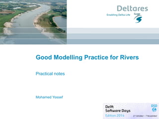 Mohamed Yossef 
Good Modelling Practice for Rivers 
Practical notes  