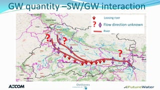 GW quantity –SW/GW interaction
?
?
?
? Flow direction unknown
Loosing river
River
 