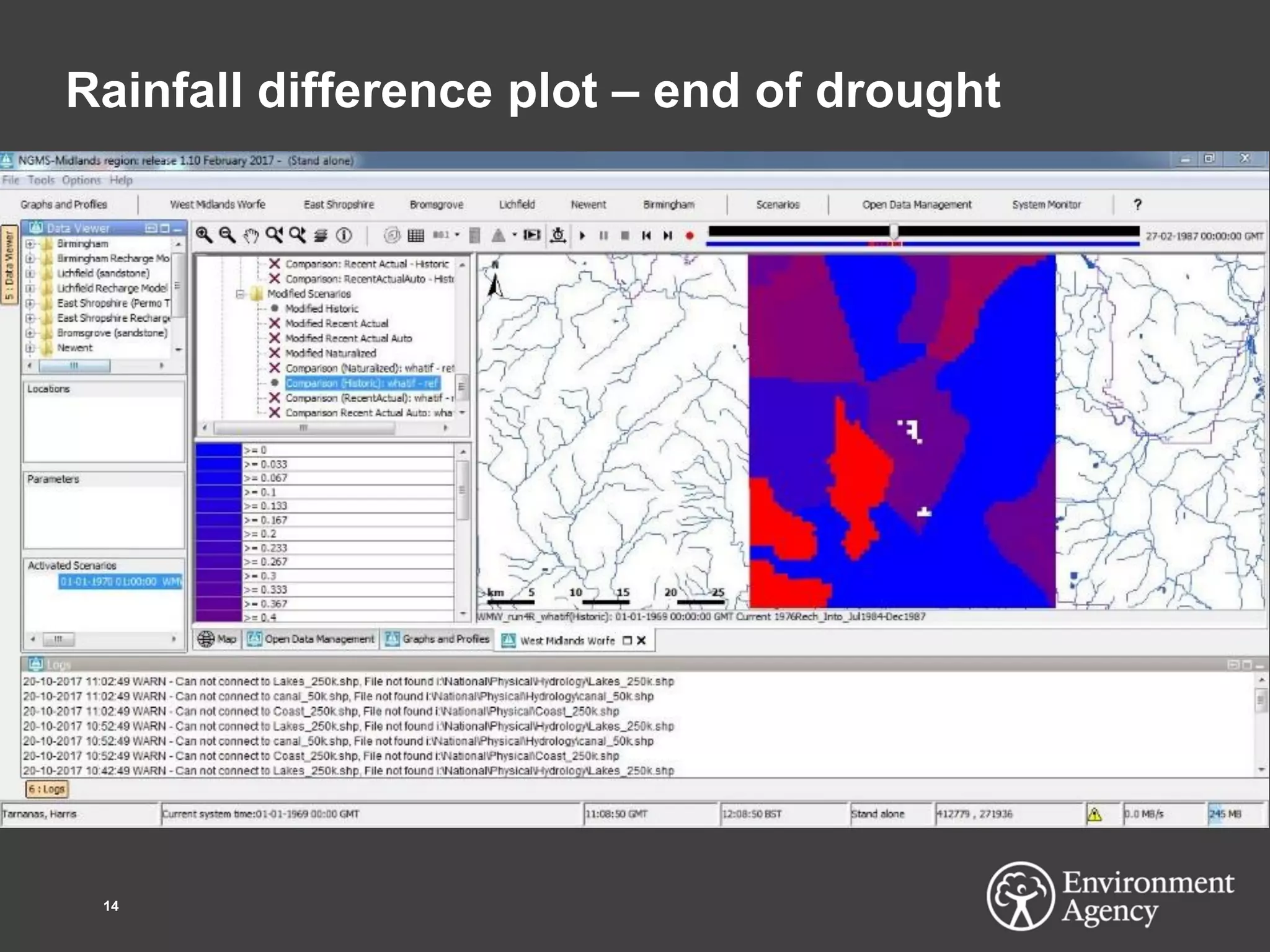 Rainfall difference plot – end of drought
14
 