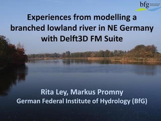 Experiences from modelling a
branched lowland river in NE Germany
with Delft3D FM Suite
Rita Ley, Markus Promny
German Federal Institute of Hydrology (BfG)
 