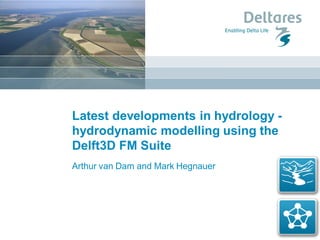 Latest developments in hydrology -
hydrodynamic modelling using the
Delft3D FM Suite
Arthur van Dam and Mark Hegnauer
 