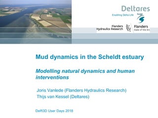 Delft3D User Days 2018
Mud dynamics in the Scheldt estuary
Modelling natural dynamics and human
interventions
Joris Vanlede (Flanders Hydraulics Research)
Thijs van Kessel (Deltares)
 