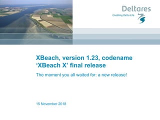 XBeach, version 1.23, codename
‘XBeach X’ final release
15 November 2018
The moment you all waited for: a new release!
 