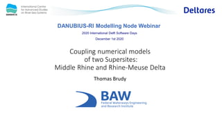 DANUBIUS-RI Modelling Node Webinar
2020 International Delft Software Days
December 1st 2020
Coupling numerical models
of t...