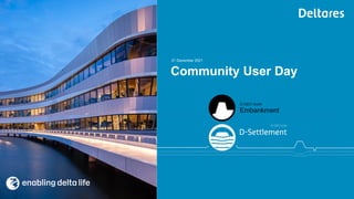 21 December 2021
Community User Day
 