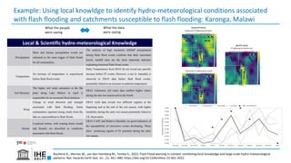 Local & Scientific hydro-meteorological Knowledge
Precipitation
Short and intense precipitation events are
indicated as th...