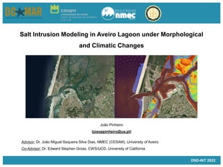 Salt Intrusion Modeling in Aveiro Lagoon under Morphological
and Climatic Changes
João Pinheiro
(joaoppinheiro@ua.pt)
Advi...