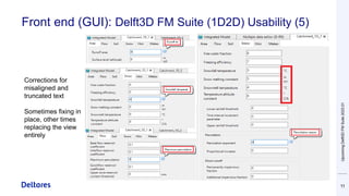 Front end (GUI): Delft3D FM Suite (1D2D) Usability (5)
Upcoming
Delft3D
FM
Suite
2023.01
11
Corrections for
misaligned and...