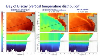 3D
DCSM-FM
(20
σ-layers)
Bay of Biscay (vertical temperature distribution)
CMEMS (‘GLORYS12V1’) 3D DCSM-FM (20 sigma-layers)
 