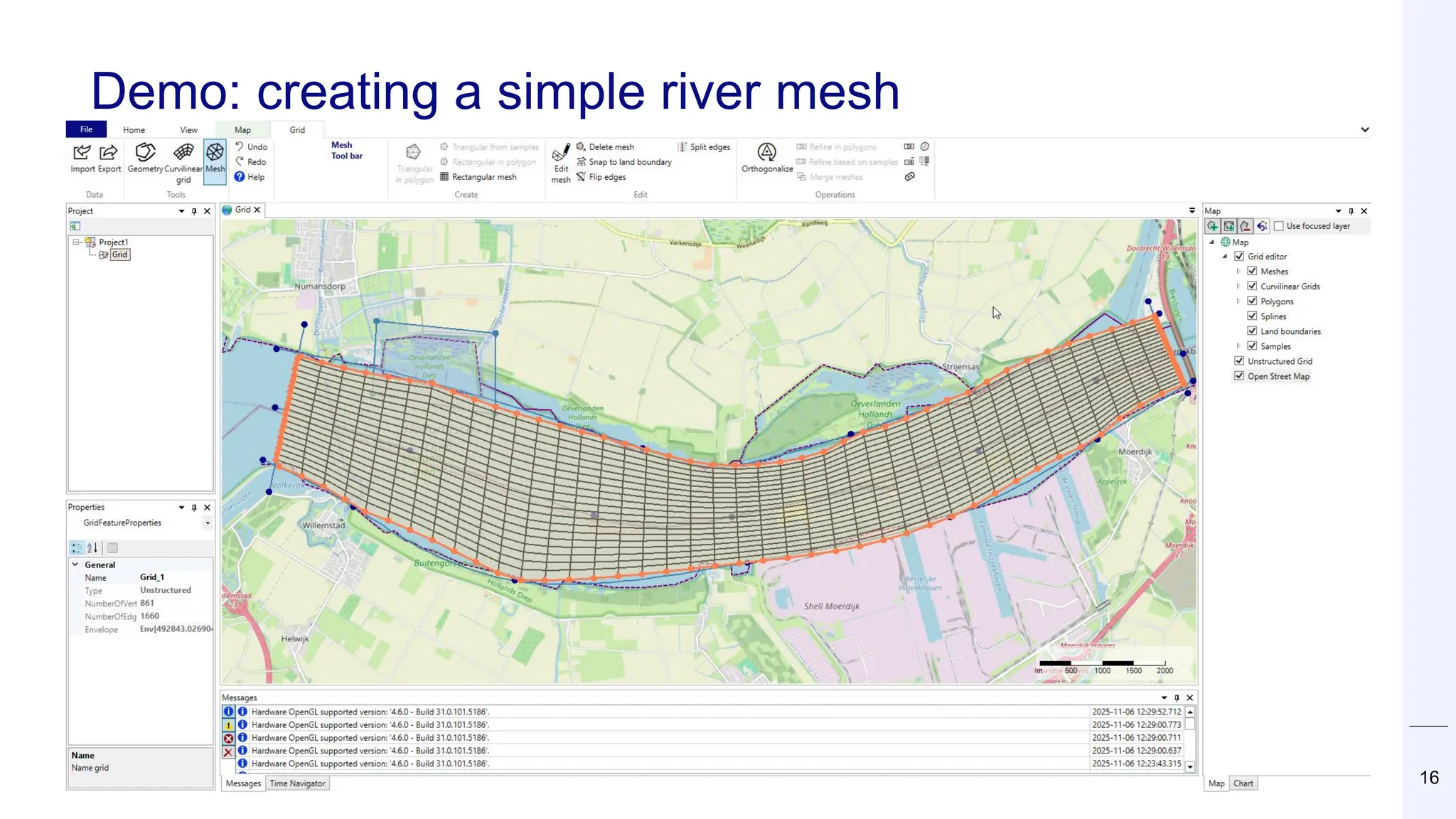 Demo: creating a simple river mesh
16
 