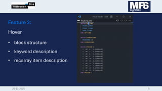 DSD-INT 2025 Visual Studio Code extension for MODFLOW 6 Syntax - Clanor ...