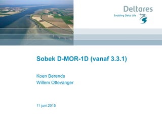 11 juni 2015
Sobek D-MOR-1D (vanaf 3.3.1)
Koen Berends
Willem Ottevanger
 