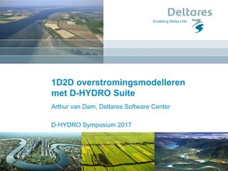 1D2D overstromingsmodelleren
met D-HYDRO Suite
Arthur van Dam, Deltares Software Center
D-HYDRO Symposium 2017
 