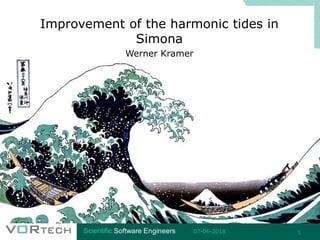 Improvement of the harmonic tides in
Simona
Werner Kramer
07-06-2018 1
 