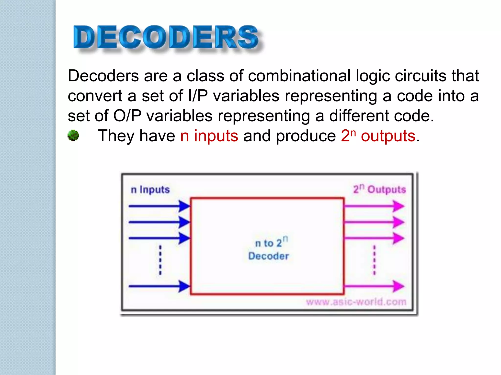 ANALYSIS & DESIGN OF COMBINATIONAL LOGIC | PPT