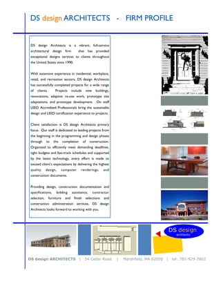 Ds Design Architects Brochure | PDF