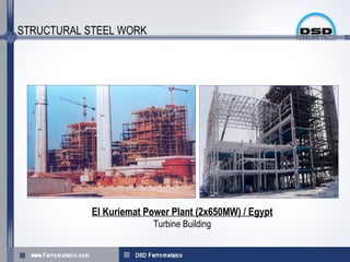 STRUCTURAL STEEL WORK




            El Kuriemat Power Plant (2x650MW) / Egypt
                         Turbine Building
 