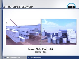 STRUCTURAL STEEL WORK




                 Yansab Olefin Plant / KSA
                        Technip - Italy
 