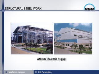 STRUCTURAL STEEL WORK




                  ANSDK Steel Mill / Egypt
 