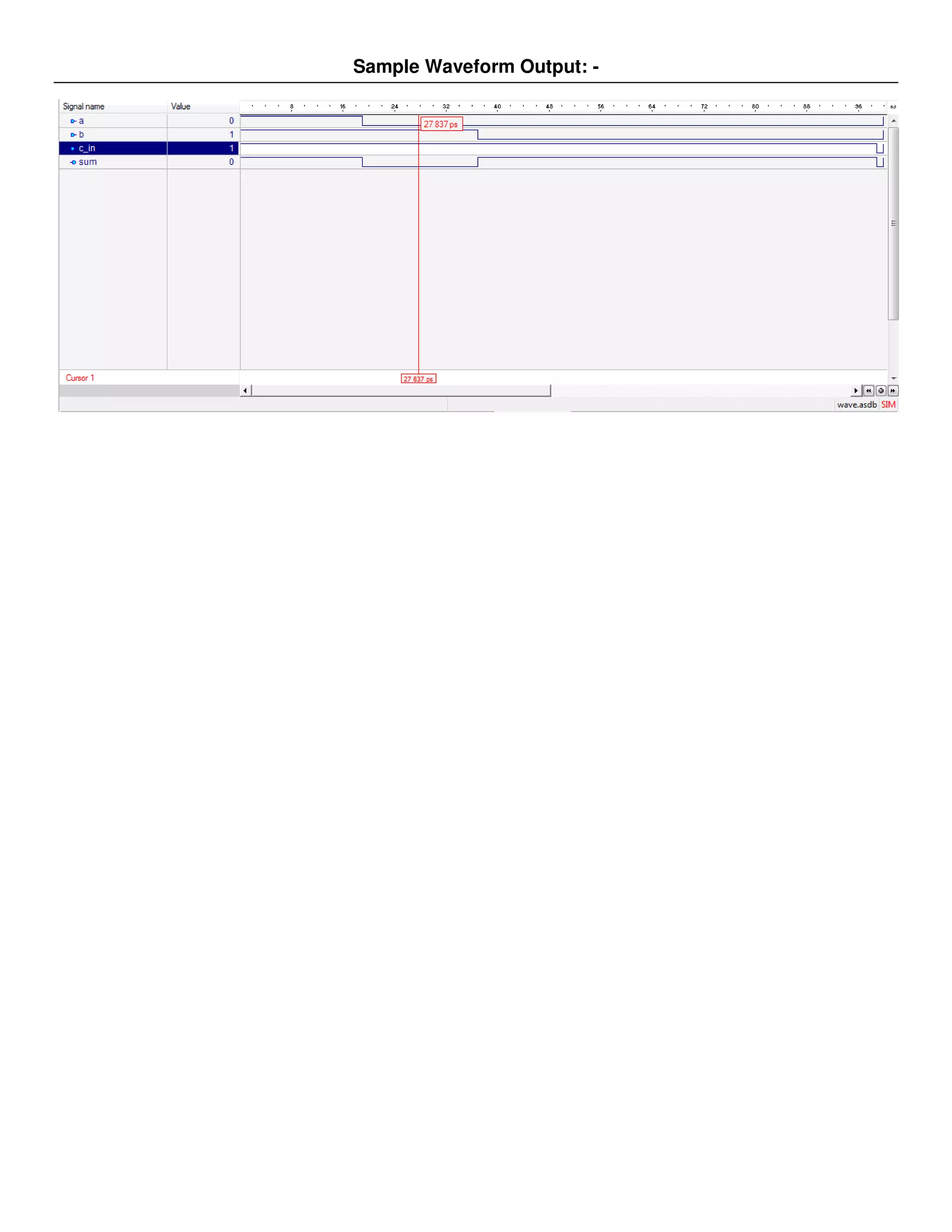 Sample Waveform Output: - 
 