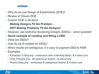 Creating and Analyzing Definitive Screening Designs | PDF