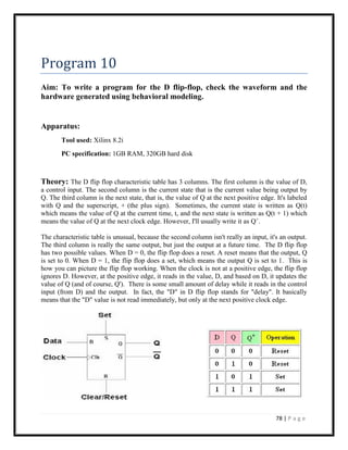 Digital system design practical file | PDF | Programming Languages ...
