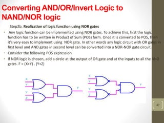 Boolean Function Using Nor Gate Boolean Algebra part 2.ppt