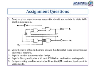 Design System Design-ASM and Asynchronous Sequential Circuits | PPT
