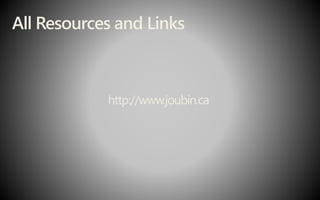 All Resources and Links
http://www.joubin.ca
 