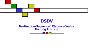 DSDV
Destination-Sequenced Distance-Vector
Routing Protocol
 