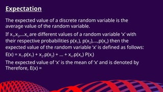 A PowerPoint Presentation on Mathematical Expectation | PPTX