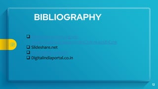 BIBLIOGRAPHY
12
 https://www.ijrte.org/wp-
content/uploads/papers/v8i1C2/A11640581C219
 Slideshare.net
 https://imp.center/i/
 Digitalindiaportal.co.in
 