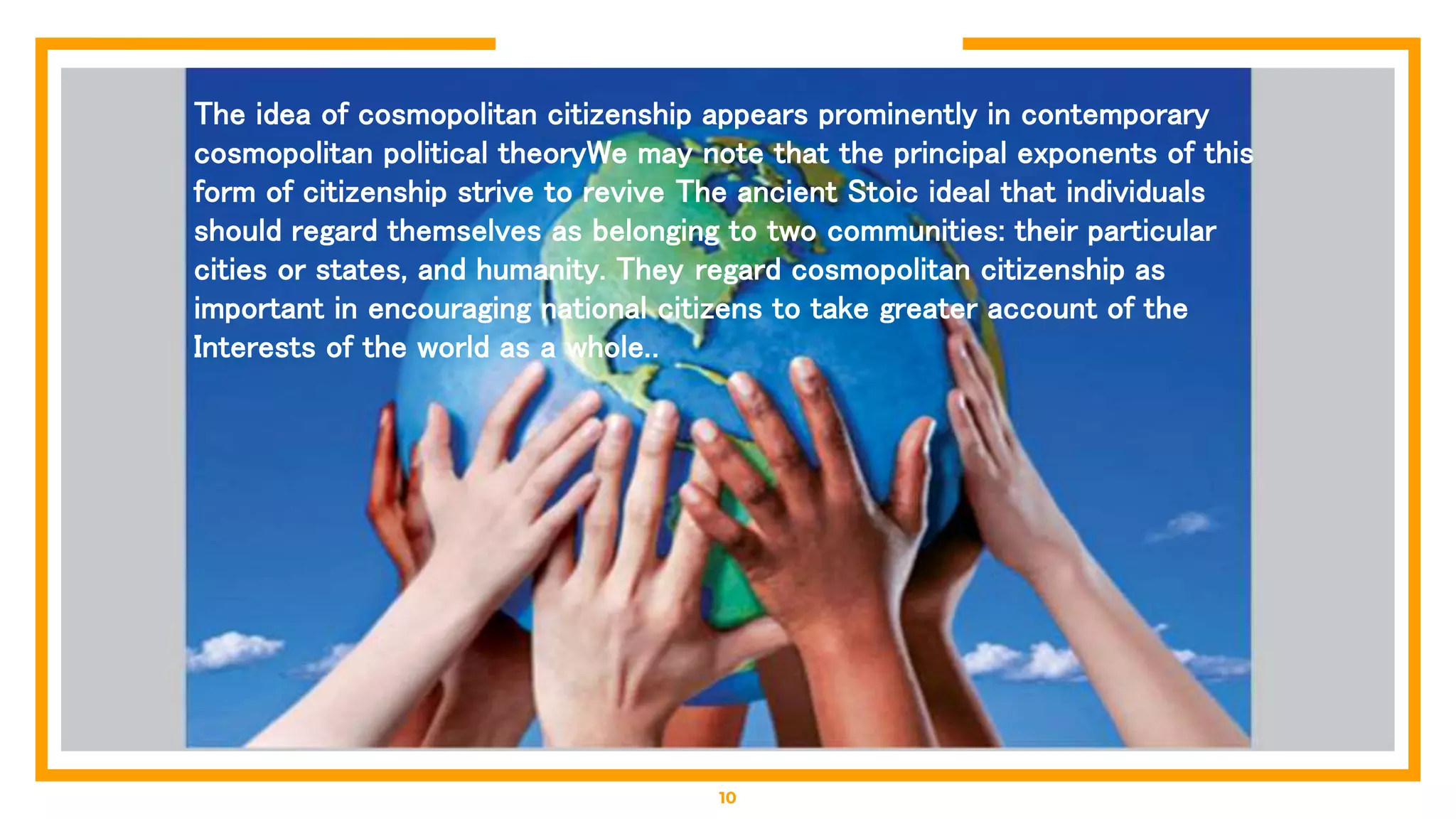 Cosmopolitan citizenship | PPTX